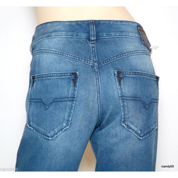 Diesel VIXY 008LB Wide Leg Relax Fit Mid Rise Stretch Jeans Pants 27x32 Nwt - Picture 4 of 7